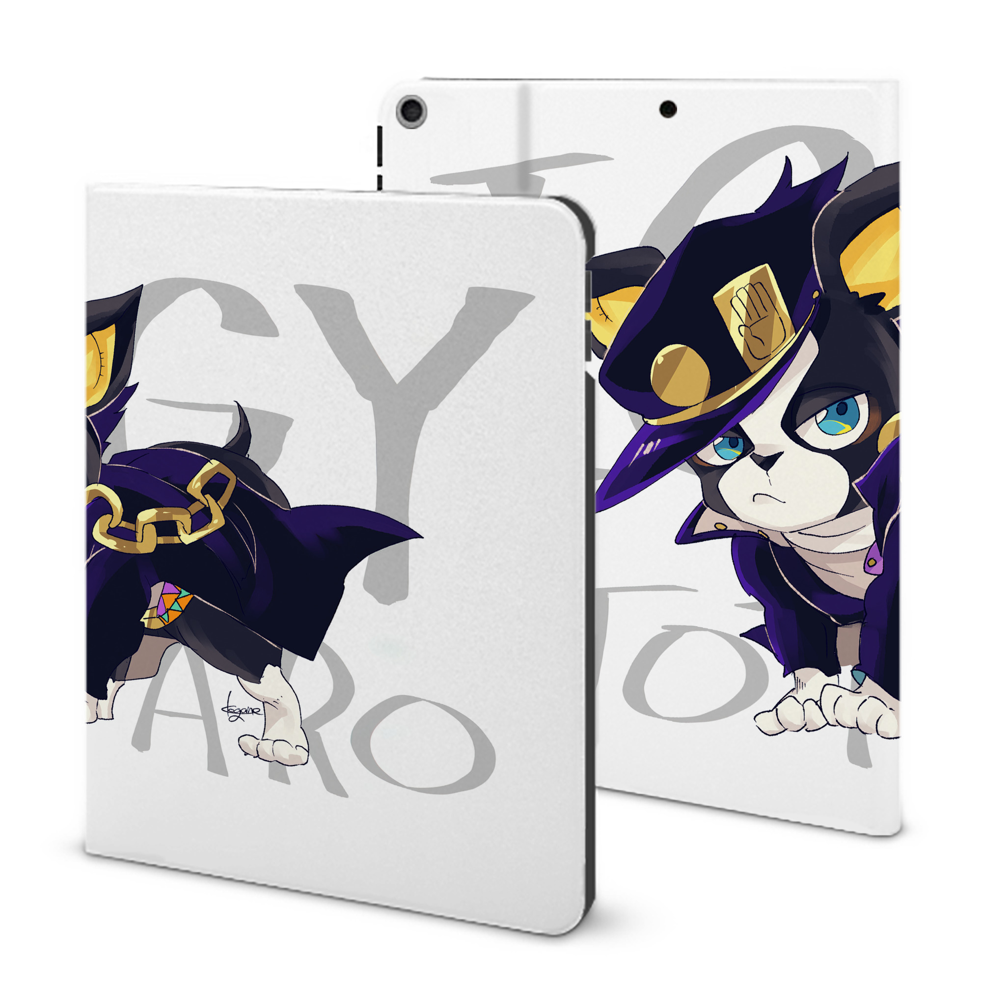 （画像用） ジョジョの奇妙な冒険 JoJo's Bizarre Adventure IPad ケース ブック型 PUレザー TPU 耐衝撃 軽量 薄型 ペン収納なし 全面保護 IPad 各モデル対応